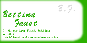 bettina faust business card